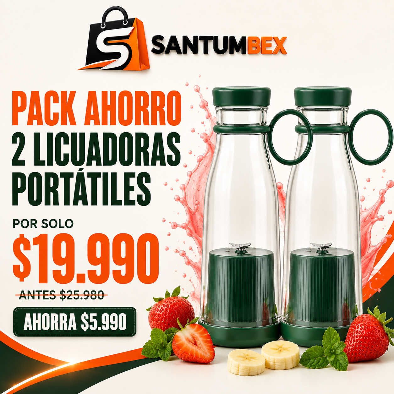 Licuadora Portátil Recargable USB 420 ml – Mini Juice