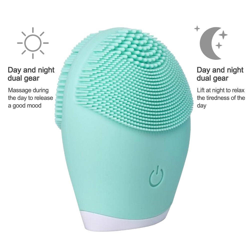 Cepillo eléctrico de silicona para limpieza Facial