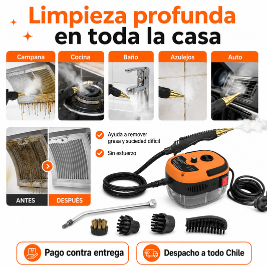 Limpiador de Vapor 2800W Alta Presión