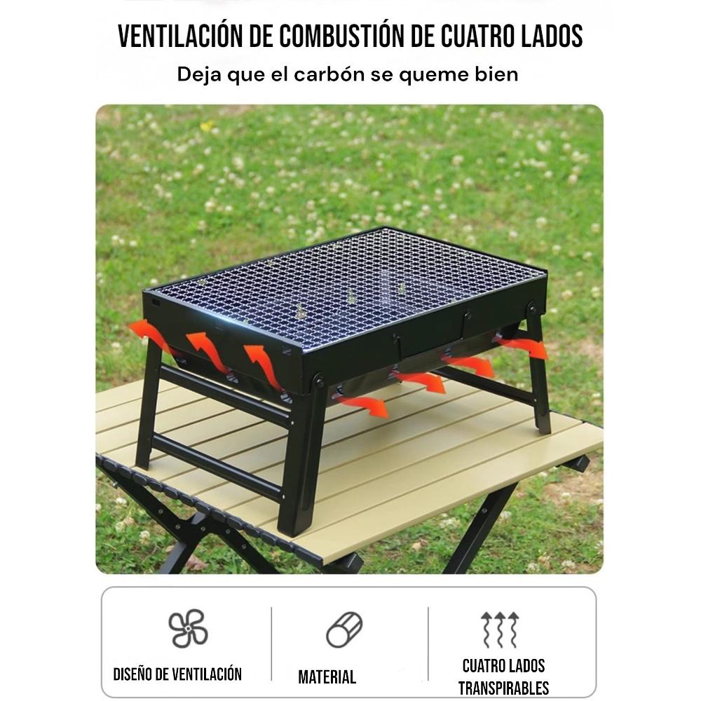 PARRILLA PORTÁTIL A CARBÓN PARA ASADOS