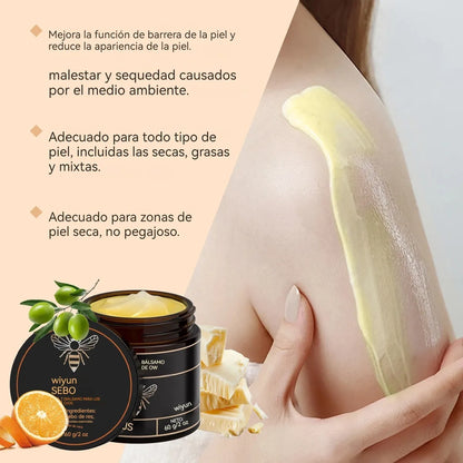 Bálsamo Orgánico de Sebo de Res y Miel-Elimina estrías, acné y líneas de expresión en segundos
