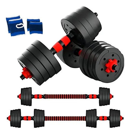 Juego De Mancuernas 2 En 1 De 20 Kg Ajustables