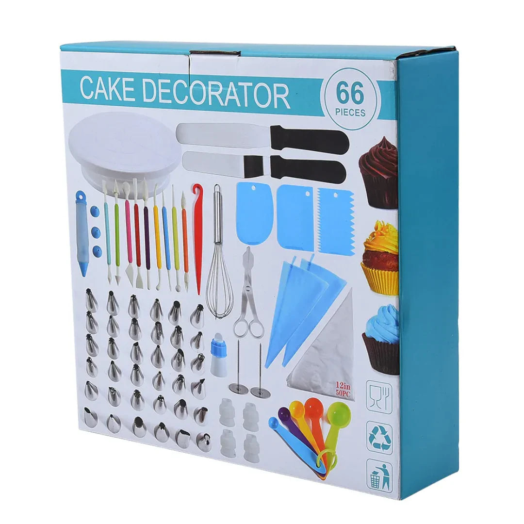CAKE MASTER SET PROFESIONAL DE DECORACIÓN PARA REPOSTERÍA (66 PIEZAS)
