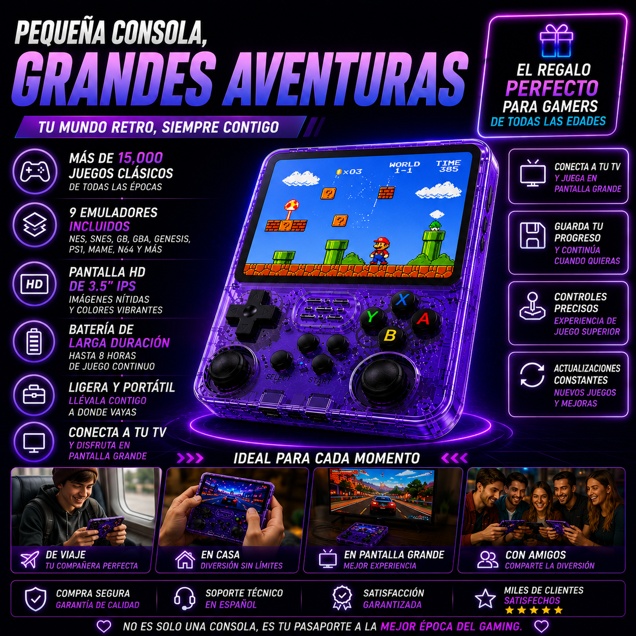 Consola R36S +15.000 Juegos Retro+ ENVÍO GRATIS 🚚