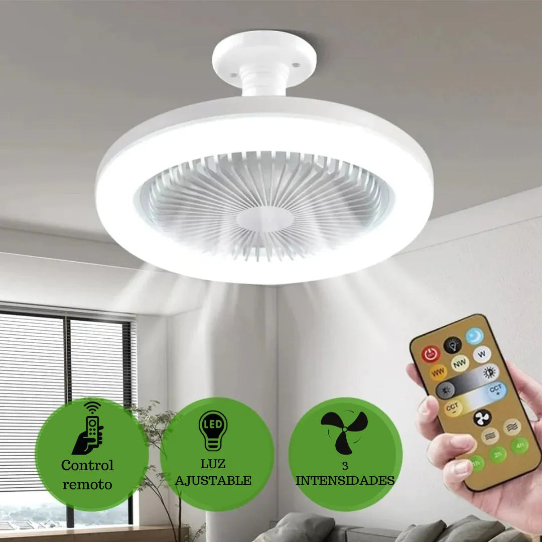 Ventilador De Techo Con Control Remoto Y Lámpara Led De 30 w.