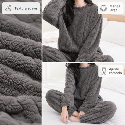 Pijama Afelpado 2 Piezas Mujer – Otoño/Invierno