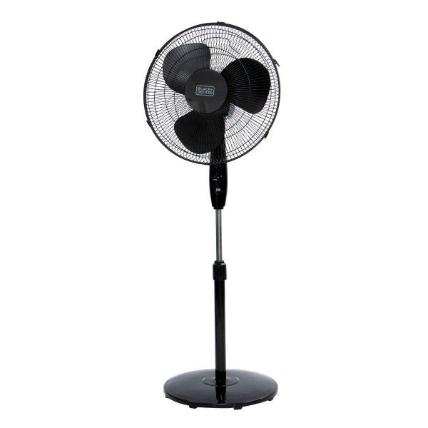 Ventilador de pie Vortex P180 negro oscuro con 3 aspas, 18" de diámetro 127 V