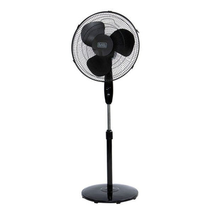 Ventilador de pie Vortex P180 negro oscuro con 3 aspas, 18" de diámetro 127 V