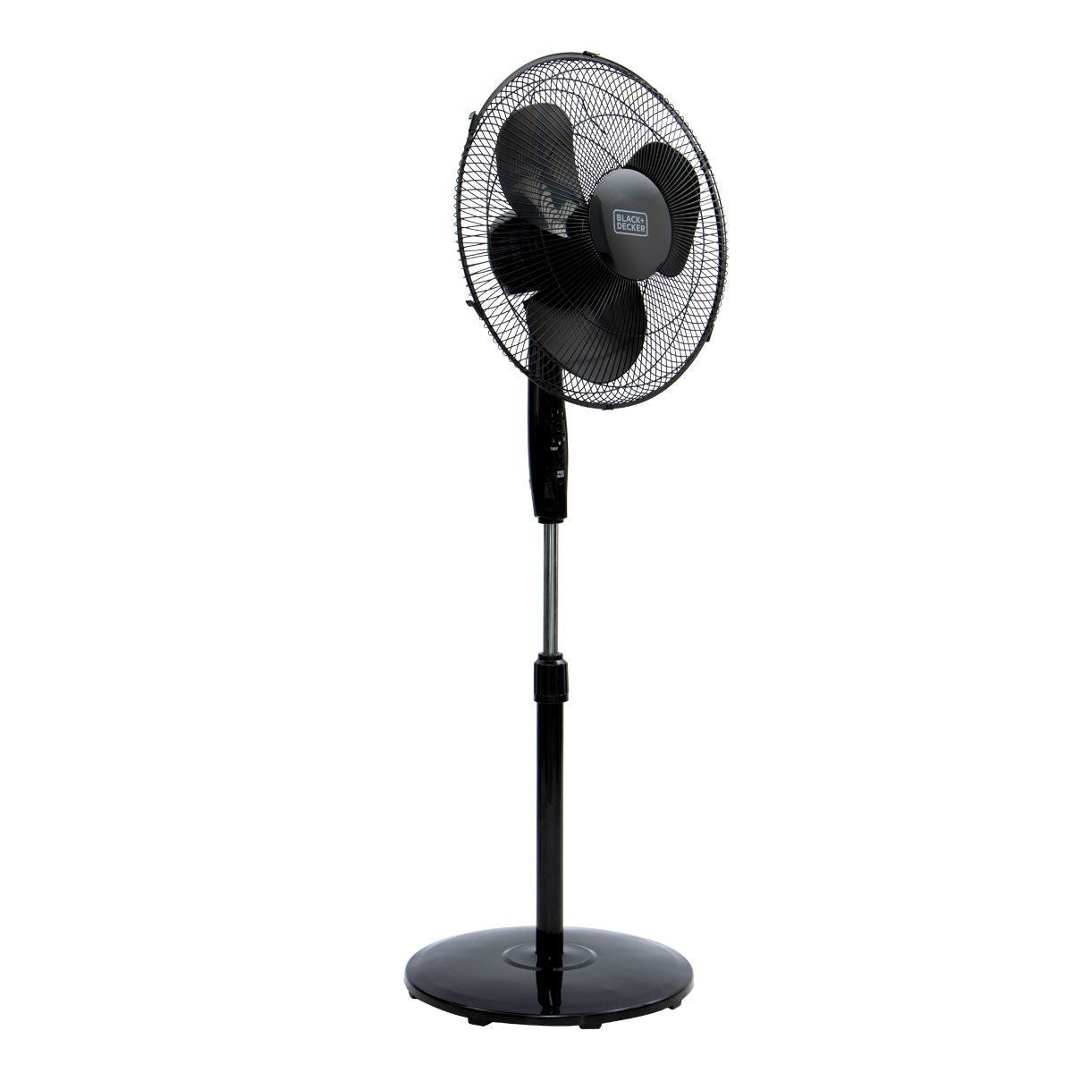 Ventilador de pie Vortex P180 negro oscuro con 3 aspas, 18" de diámetro 127 V
