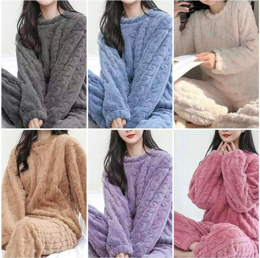 Pijama Afelpado 2 Piezas Mujer – Otoño/Invierno