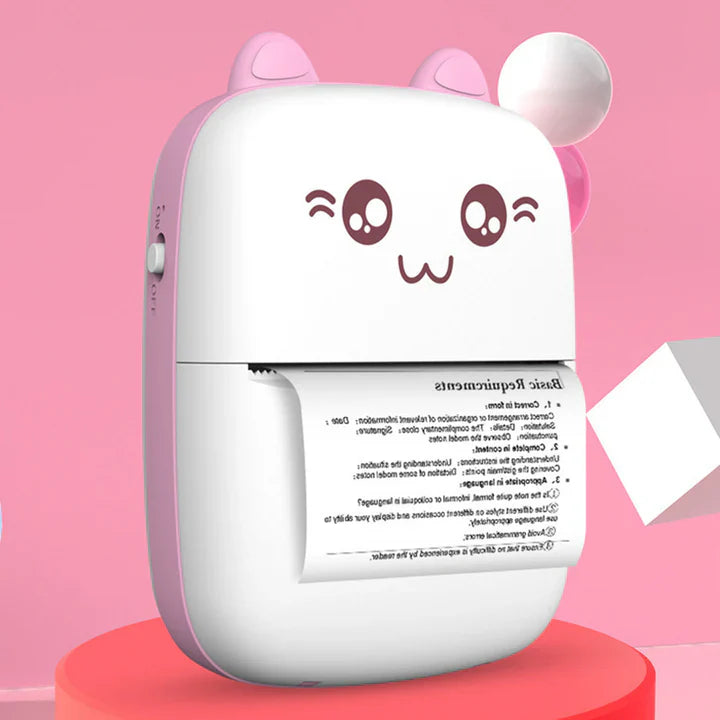 Mini Impresora Térmica Portátil Bluetooth Gatito