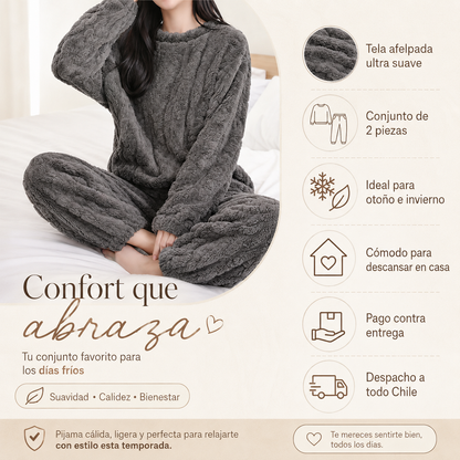 Pijama Afelpado 2 Piezas Mujer – Otoño/Invierno