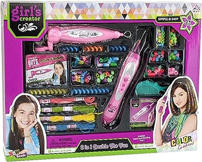 Set Kit Para Hacer Peinados Trenzas Cabello Hairbeader Niña