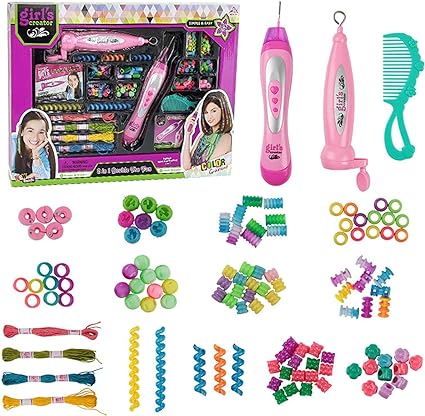 Set Kit Para Hacer Peinados Trenzas Cabello Hairbeader Niña