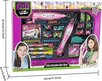 Set Kit Para Hacer Peinados Trenzas Cabello Hairbeader Niña