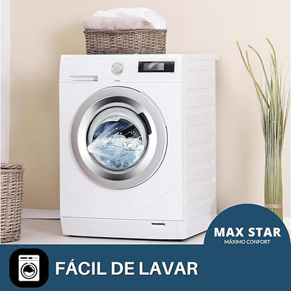 Max Star Calienta Camas Electrico Doble 160 x 140cm 3 Niveles de Calor 60W Proteccion sobre-Calentamiento Apto para Lavadoras Cubre Colchon Manta Electrica Grande