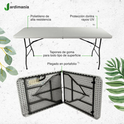 Mesa Plegable Tipo maleta  180x74x75