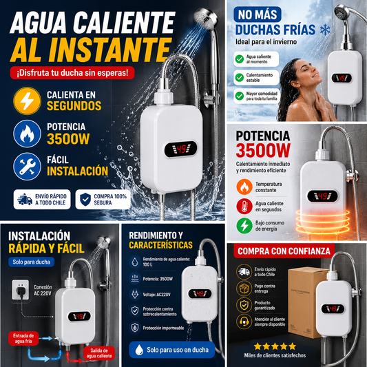 Calentador Eléctrico para Ducha 3500W