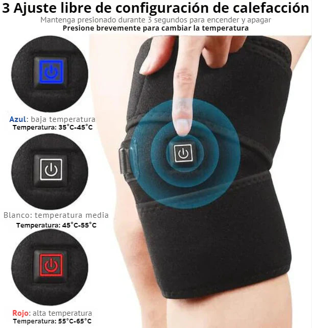 Rodillera Térmica USB – Calor Ajustable y Vibración Relajante