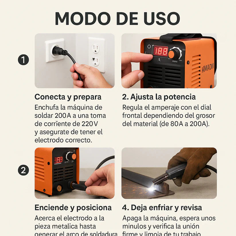 Soldadora Inverter 220V – Repara Todo en Minutos – Potencia Profesional para Ahorrar sin Talleres