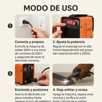 Soldadora Inverter 220V – Repara Todo en Minutos – Potencia Profesional para Ahorrar sin Talleres