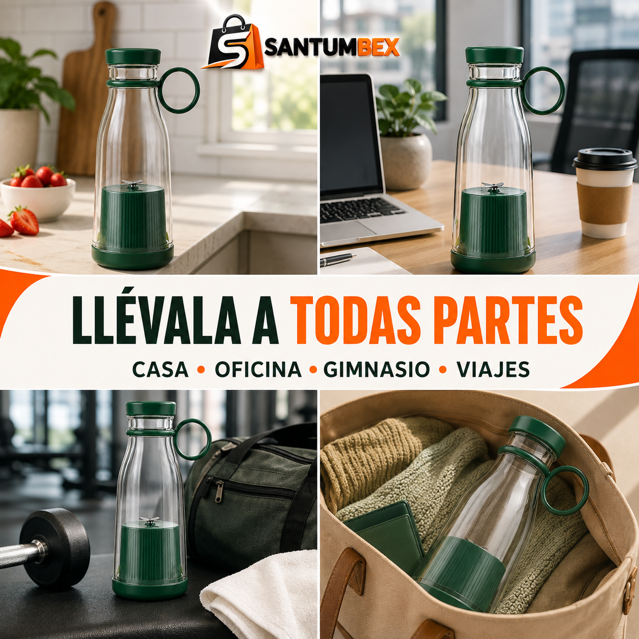 Licuadora Portátil Recargable USB 420 ml – Mini Juice