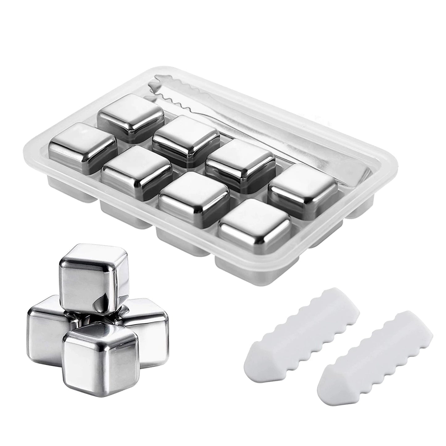 Set de Cubos de Acero para Enfriar Bebidas