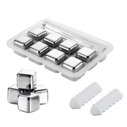 Set de Cubos de Acero para Enfriar Bebidas