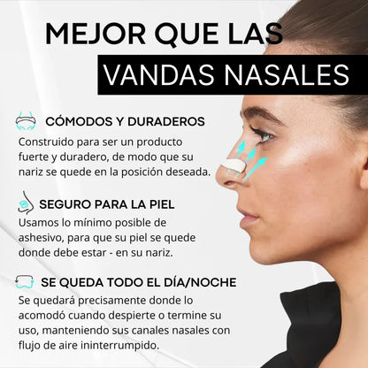 Tiras Nasales Antironquidos Magneticas Deportivas Dilatador