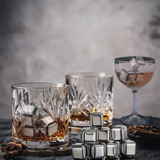 Set de Cubos de Acero para Enfriar Bebidas