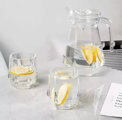 Juego de jarra de agua + 4 vasos 5 piezas