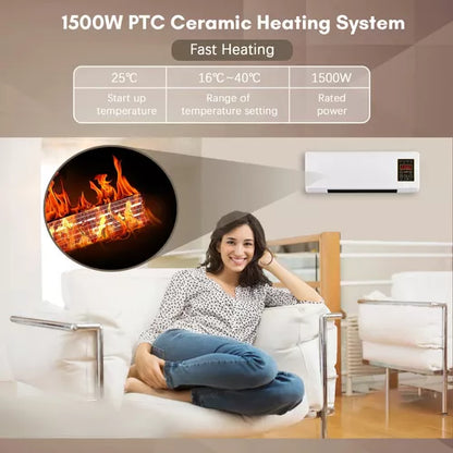 Calefactor de Pared 1500W Frío/Calor – Control Remoto