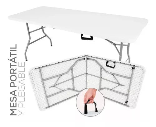 Mesa Plegable Tipo maleta  180x74x75