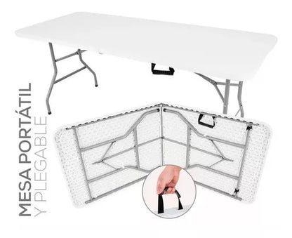Mesa Plegable Tipo maleta  180x74x75