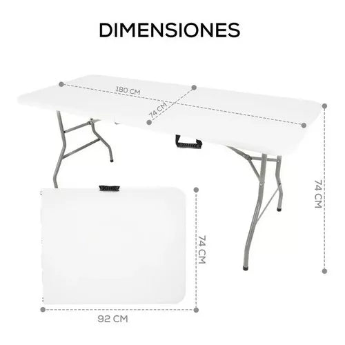 Mesa Plegable Tipo maleta  180x74x75