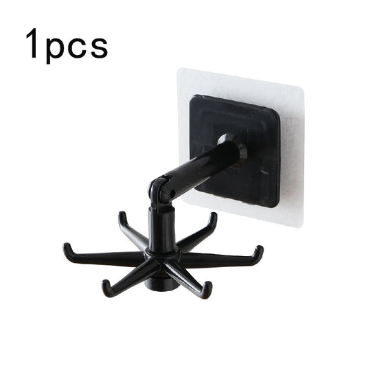 Ganchos giratorios de 360 grados para cocina, gancho autoadhesivo de pared para puerta, bolso, ropa, corbatas