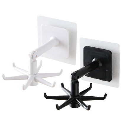 Ganchos giratorios de 360 grados para cocina, gancho autoadhesivo de pared para puerta, bolso, ropa, corbatas