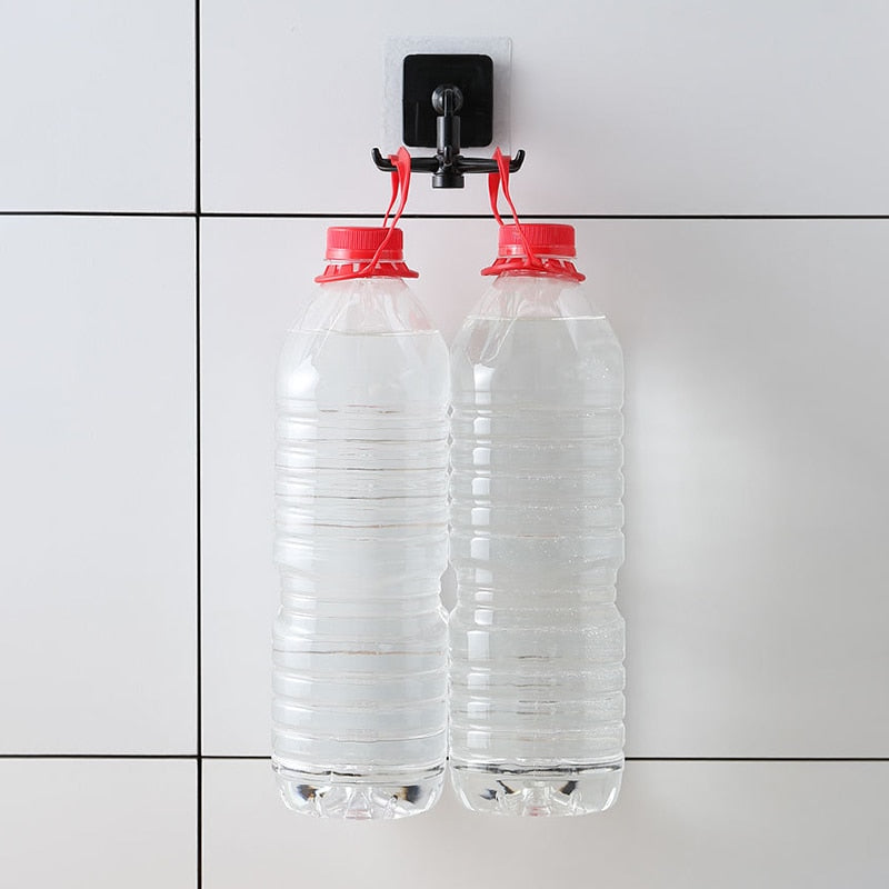 Ganchos giratorios de 360 grados para cocina, gancho autoadhesivo de pared para puerta, bolso, ropa, corbatas
