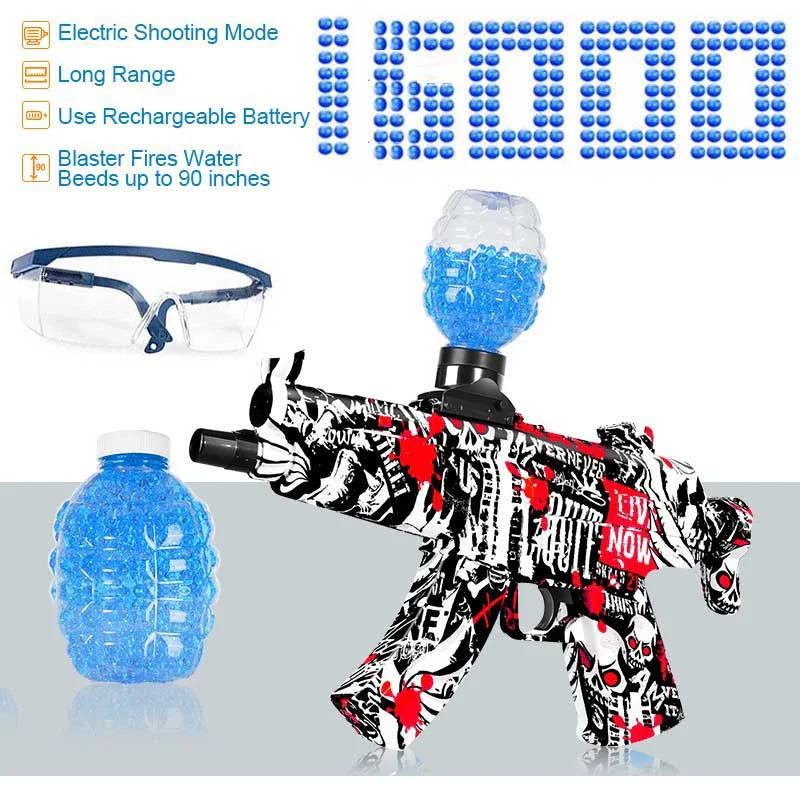 Pistola Hidro Gel  Automáica Recargable 🔋 + 10.000 Municiones Hidrogel  💧