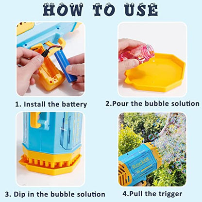 Pistola de burbujas Rocket para niños