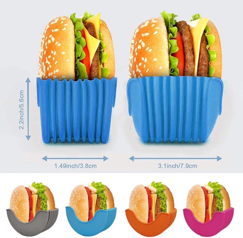 Soporte de silicona reutilizable para hamburguesas