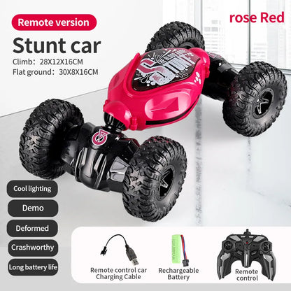 Coche teledirigido 4WD 1:16 Stunt con luz LED, gestor infrarrojo, inducción Twist, escalada, controlado por Radio, juguete para niños