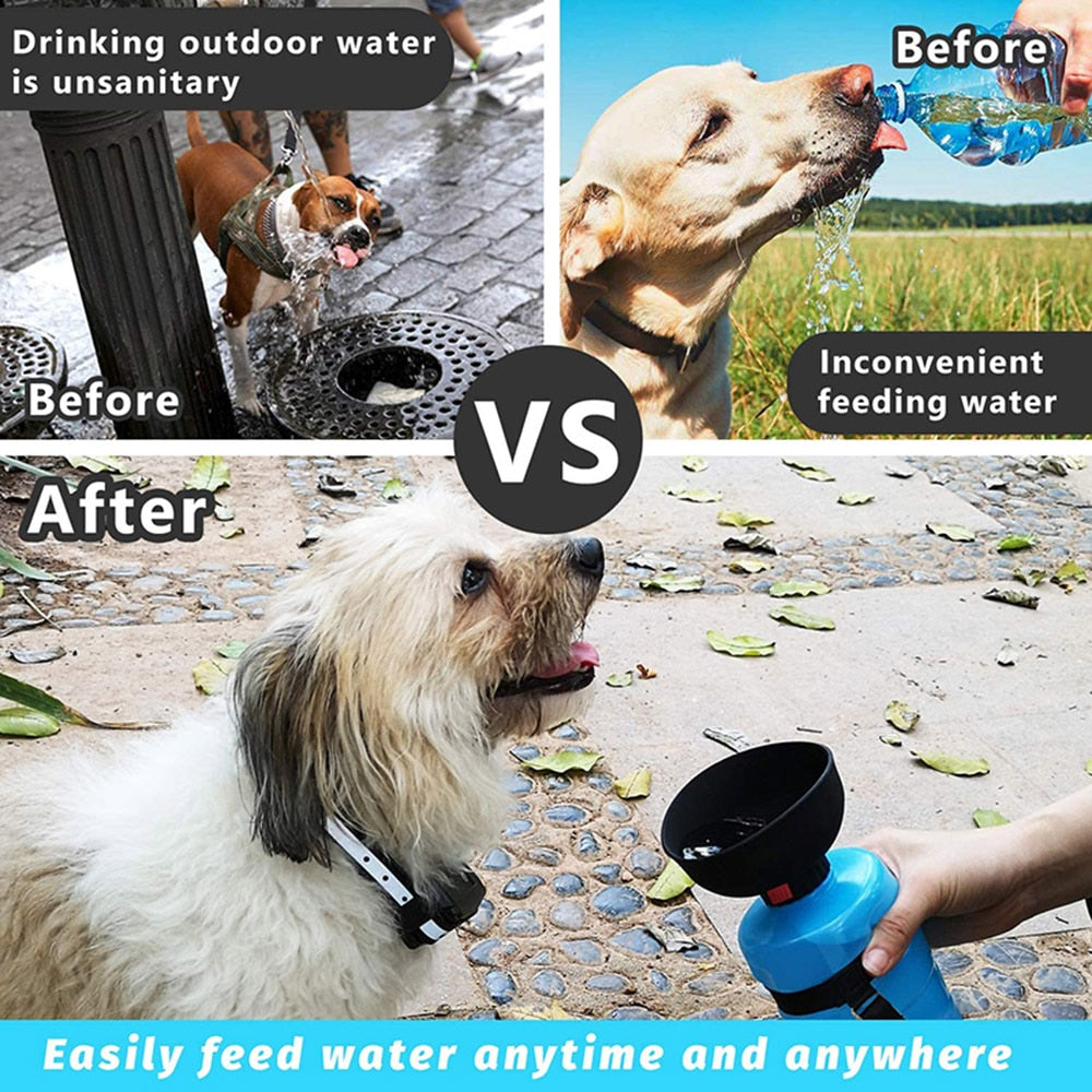 Botella de agua portátil para perros