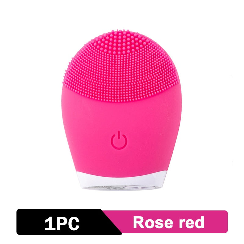 Cepillo eléctrico de silicona para limpieza Facial