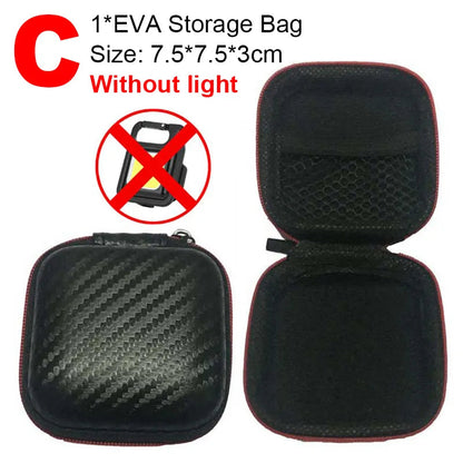 Mini linterna portátil COB para trabajo, luz LED magnética de bolsillo