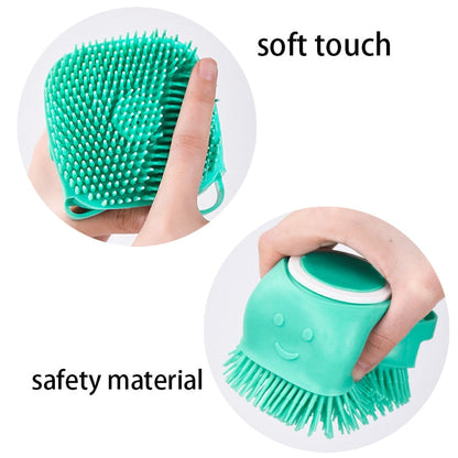 Cepillo de baño de silicona suave y seguro para perros y gatos