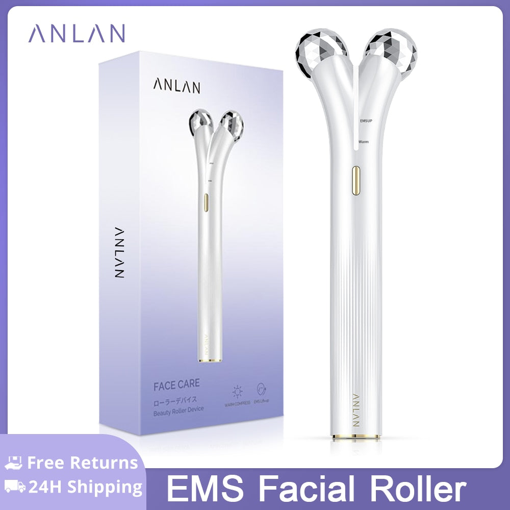 Rodillo eléctrico EMS para masaje facial, masajeador de microcorriente para estiramiento facial
