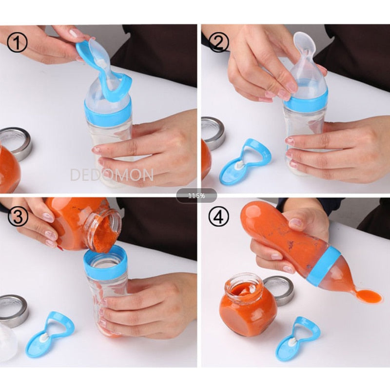 Botella de alimentación exprimidora para bebé