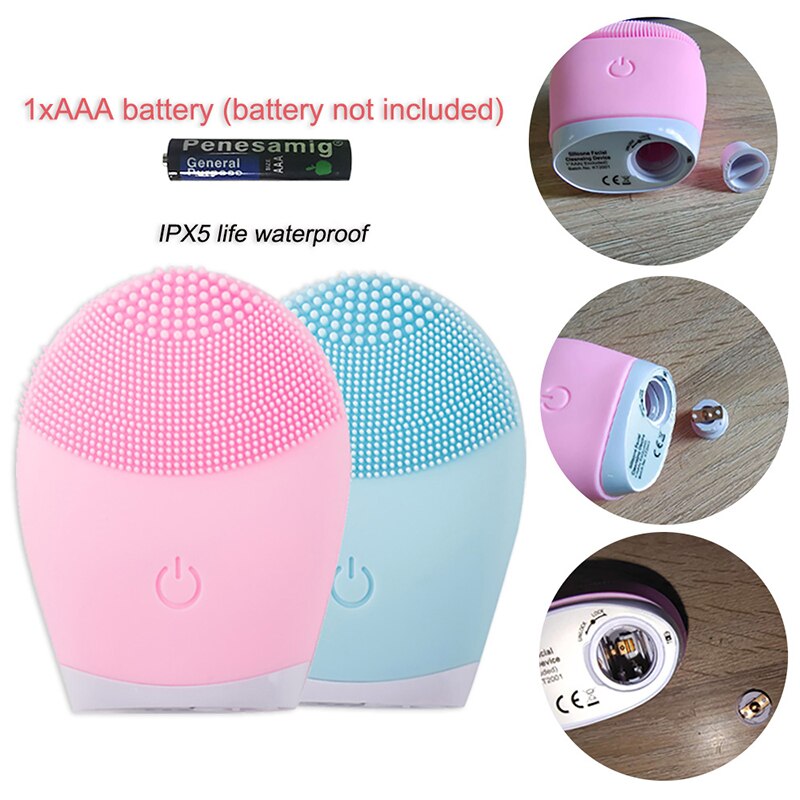 Cepillo eléctrico de silicona para limpieza Facial