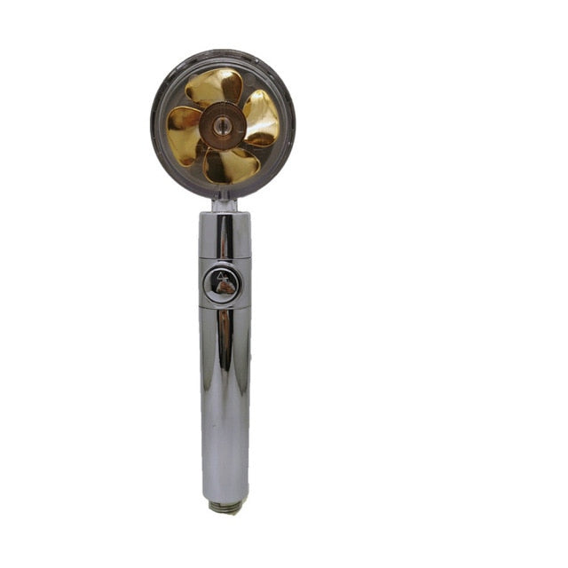 Cabezal de ducha de hélice con ventilador incorporado
